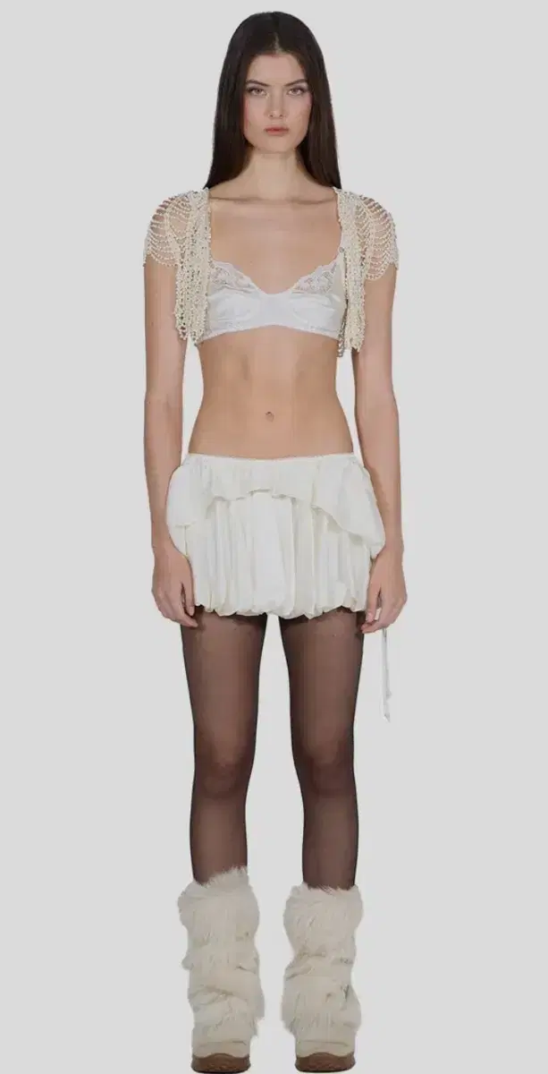 스컬프터 Balloon Cargo Skort Ivory